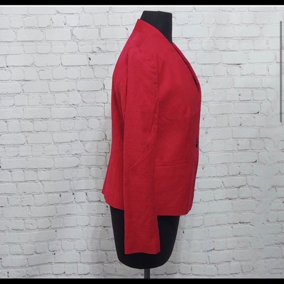 Loft Size 6 Fully Lined Red Blazer - Picture 3 of 8